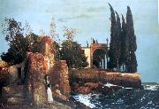 Arnold Bocklin Villa am Meer oil painting reproduction